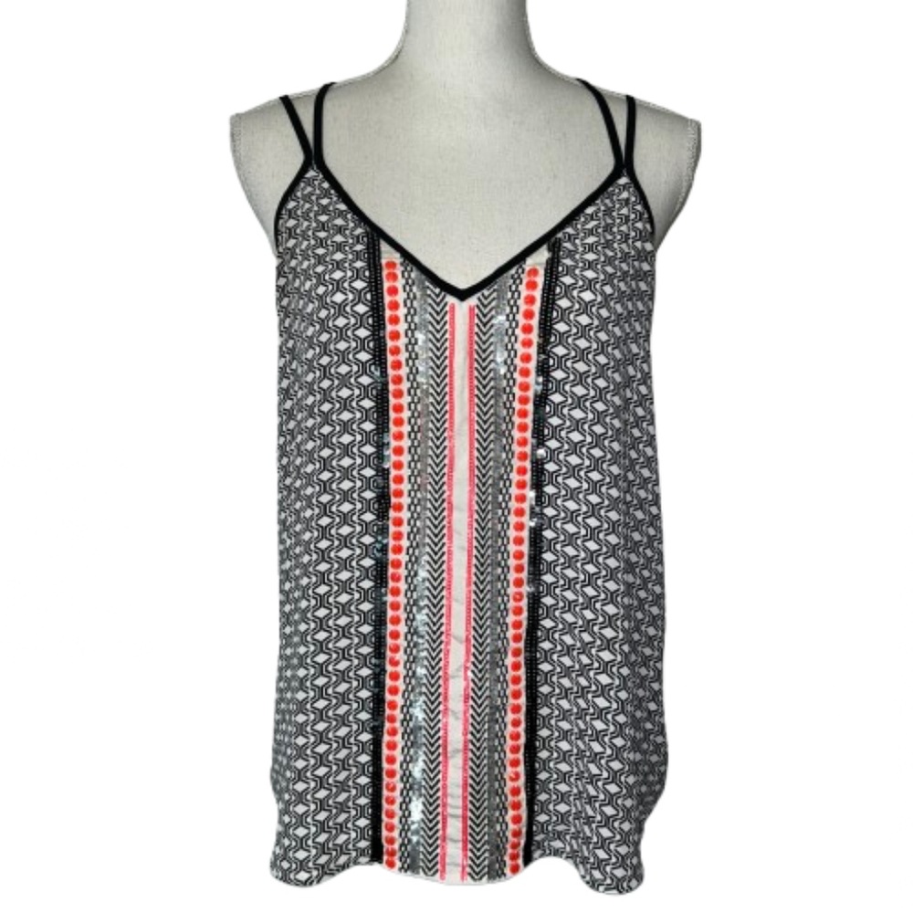 Express Patterned And Sequined Strappy Crisscross… - image 1